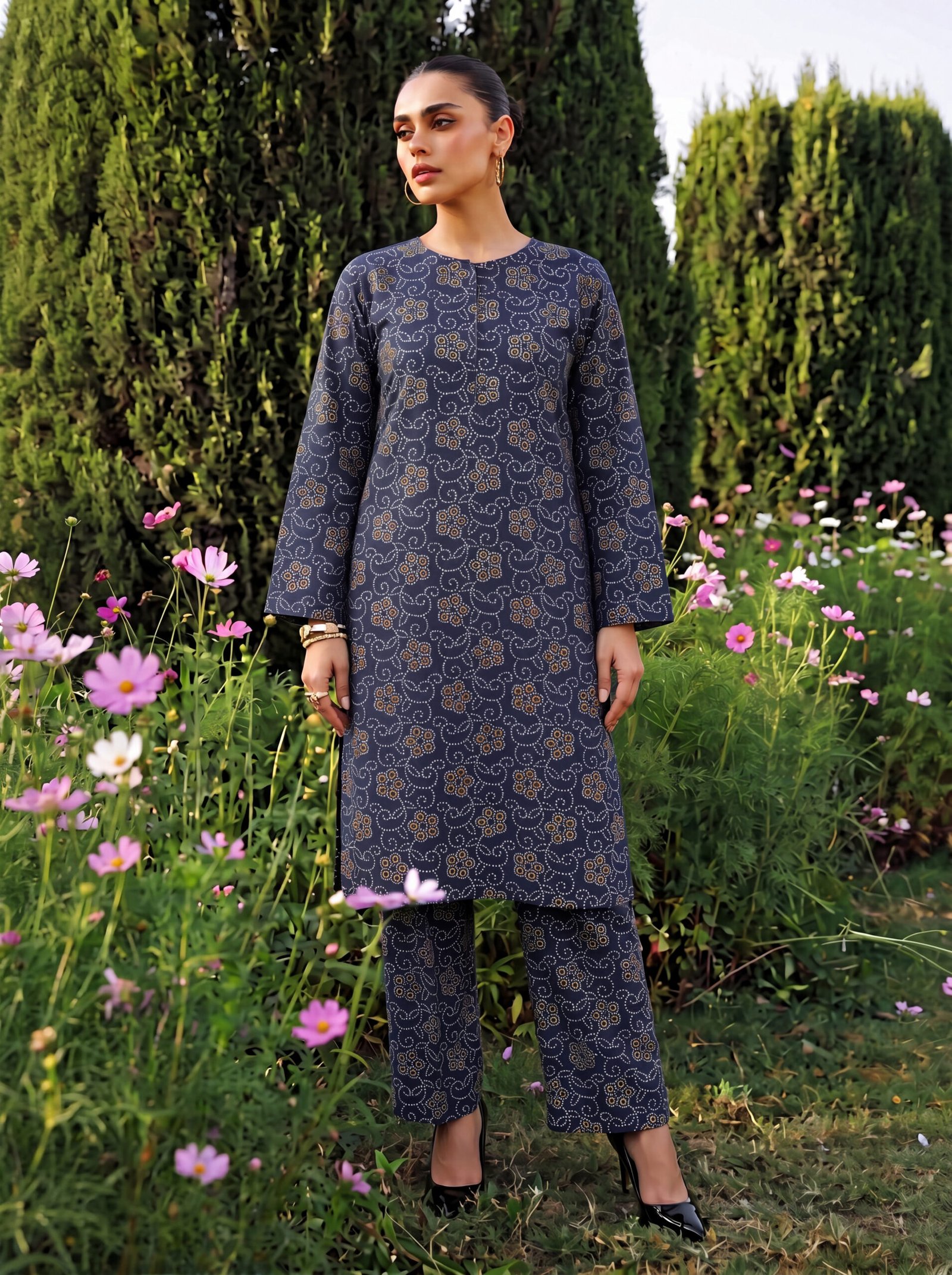 Charming Petal Digital Printed Lawn Wear Charming Petal Digital Printed Lawn Wear