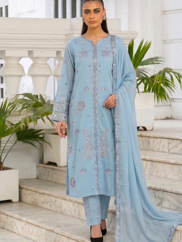 Premium Lawn Embroidered 3 Piece Suit